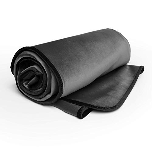 Avana Waterproof Throw Blanket | Protector for People and Pets | Leak Proof Moisture Barrier - King Size, Micro-Velvet Grey von AVANA