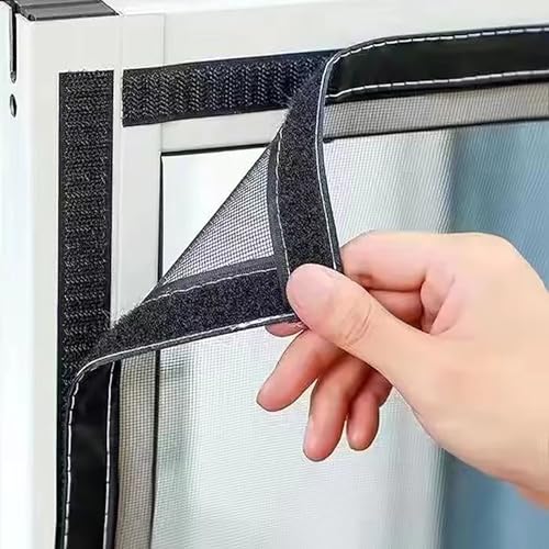 75x160cm Fliegengitter Fenster Insektenschutz Fenster Ohne Bohren Mückenschutz Fenstergitter mit Klettband Moskitonetz Fenster für die Perfekte Innenraumluft,Zuschneidbar von AVANISE