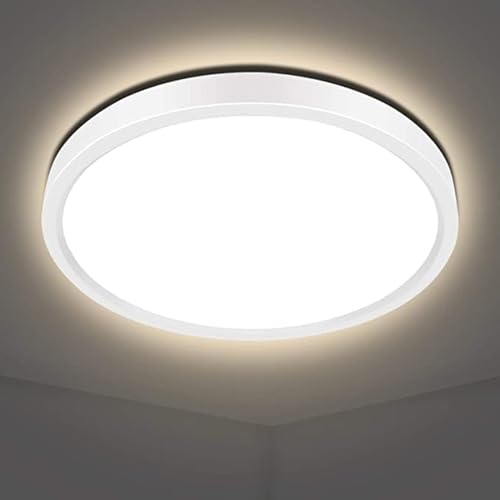 AVANLO LED Deckenleuchte 20W, 6000k Deckenlampe LED Panel, Ø29.3cm Küchenlampe 2400lm, Wohnzimmerlampe Badezimmer Lampe, Deckenleuchte Keine einstellbare Farbtemperatur von AVANLO