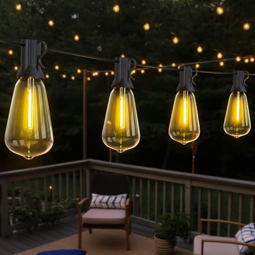 AVANLO LED Lichterkette Außen 30.5M/100FT Terrasse Lichterkette Outdoor Bruchsicher Retro ST38 Glühbirnen Wasserdicht für Garten,Balkon,Hochzeiten,Pergola,Bistro,Partys Lichterkette Kugeln Innen AVANLO LED Lichterkette Außen 30.5M/100FT Terrasse Lichterkette Outdoor Bruchsicher Retro ST38 Glühbirnen Wasserdicht für Garten,Balkon,Hochzeiten,Pergola,Bistro,Partys Lichterkette Kugeln Innen von AVANLO