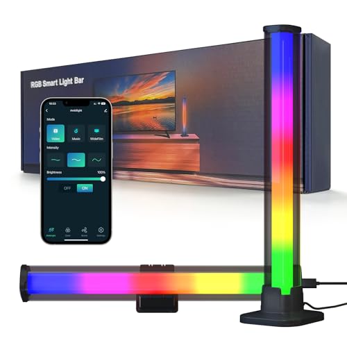 AVATTO Smart LED Lightbar, TV Hintergrundbeleuchtung, 35 cm, 8 Dynamische Modi, 12 Lichteffekte, 270° Winkel Lampe, Unterstützen Alexa Und Google Assistant Sprachsteuerung Und App Steuerung AVATTO Smart LED Lightbar, TV Hintergrundbeleuchtung, 35 cm, 8 Dynamische Modi, 12 Lichteffekte, 270° Winkel Lampe, Unterstützen Alexa Und Google Assistant Sprachsteuerung Und App Steuerung von AVATTO