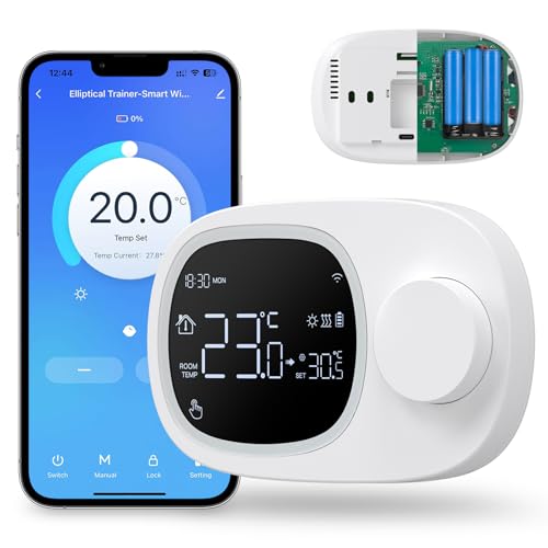 AVATTO Smart WLAN Thermostat für Gas-Boiler, mit Heizen und Kühlen. Wandthermostat, Batteriebetrieben, Aufputzmontage. Unterstützt Alexa, Google Home Sprachsteuerung und Smart Life App Fernbedienung von AVATTO