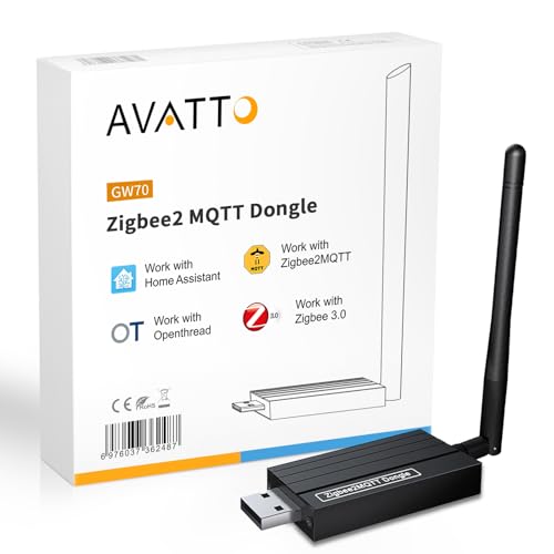 AVATTO Zigbee 3.0 Gateway, Home Assistant Gateway,Zigbee2mqtt Gateway, CC2652P-Chip, für Zigbee2MQTT oder ZHA in Home Assistant, Kompatibel mit Alles Zigbee-Geräten von AVATTO