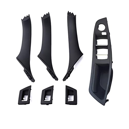 AVATUPRPTC RHD Rechtslenker Auto Innentür Fenster Schalterabdeckung Original Innentürgriff Verkleidung Passend for BMW F10 F11 F18 520 523 525 Innerer Türgriff(7pcs Set Black) von AVATUPRPTC