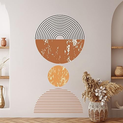 Boho Landschaft Wandtattoo Farbe Block Wandaufkleber Moderne Einfache Art Bogen Wandtattoo Für Wohnzimmer Schlafzimmer Für Schlafzimmer Wohnzimmer Sofa Hintergrund Wanddeko von AVCULT