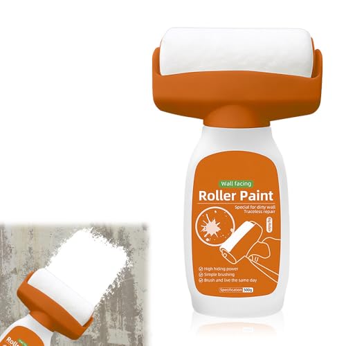 AVCXEC 500g Wandfarbe Ausbessern Weiß, Wandreparatur Rollbürste mit Wandreparaturpaste, Ausbesserungsfarbe Weiss, Wand Reparatur Rollbürste, Wandreparatur Creme für Graffiti Kratzer Flecken Risse AVCXEC 500g Wandfarbe Ausbessern Weiß, Wandreparatur Rollbürste mit Wandreparaturpaste, Ausbesserungsfarbe Weiss, Wand Reparatur Rollbürste, Wandreparatur Creme für Graffiti Kratzer Flecken Risse von AVCXEC