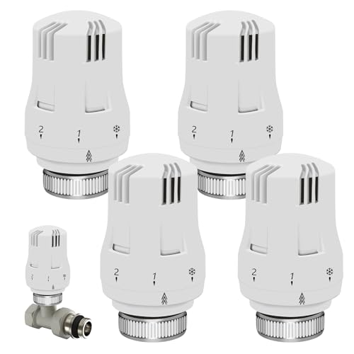 AVCXEC Thermostatkopf, 4 Stück Heizkörper Thermostatkopf, M30x1,5 Heizkörperventil Thermostat, Heizungsregler, Heizungsventil, Heizkörper Thermostatventile, Thermostat-Kopf für Büro, Zuhause von AVCXEC