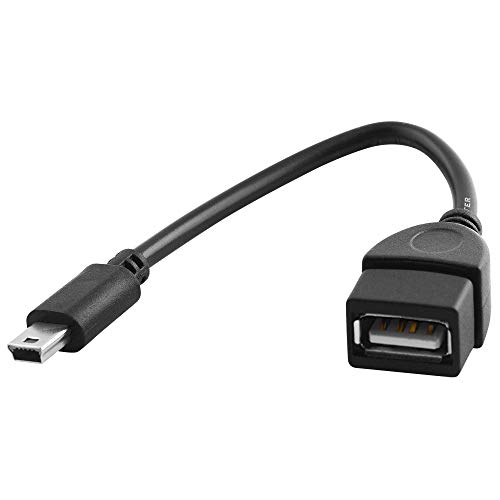 BestPlug 10cm 2.0 USB Kabel, USB A-Buchse Kupplung weiblich auf Mini USB B-Stecker männlich, High Speed, Schwarz von BestPlug