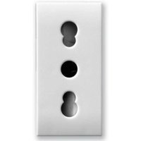 AVE - domus s44 2p+e 10/16a 2-fach steckdose 1 modul weiß - 441006/15ts von AVE