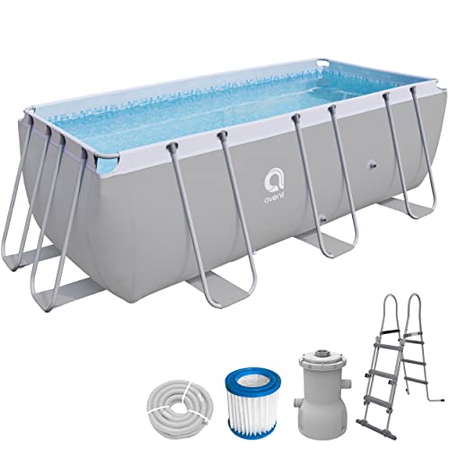 Avenli Pool 400 x 200 x 100 cm Stahlrahmen Aufstellpool Komplettset mit Leiter Filterpumpe Schläuchen und Filterkatusche Framepool rechteckig grau Swimming Schwimmbecken Avenli Pool 400 x 200 x 100 cm Stahlrahmen Aufstellpool Komplettset mit Leiter Filterpumpe Schläuchen und Filterkatusche Framepool rechteckig grau Swimming Schwimmbecken von AVENLI
