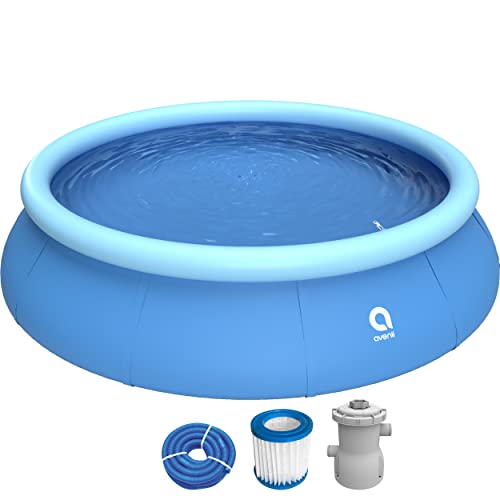 Avenli Pool 366 x 76 cm Family Prompt Set Pool Aufstellpool mit Pumpe Pool-Set blau Gartenpool rund Schwimmbecken für Familien & Kinder von AVENLI