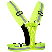 Avento - Laufgurtsystem mit reflektierender LED-Beleuchtung - Fluoreszierendes Gelb von AVENTO
