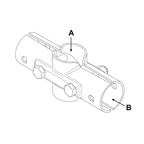 Doppel-T-Schelle, A 1/2" (21,3 mm) x B 1/2" (21,3 mm) von AVERDE