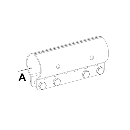 Verbindungsschelle schwere Ausführung Länge 200 mm, 1 1/4" (42,4 mm) von AVERDE