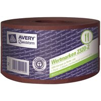 2x Rolle Getränke-Marke 57x30mm Rot 2000 Abrisse von AVERY ZWECKFORM