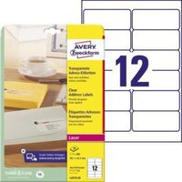 Avery Zweckform - Adressetikett QuickPEELT 99,1 x 42,3 mm (b x h) Polyester transparent 300 Etik./Pack. von AVERY ZWECKFORM