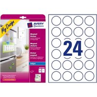 Avery Zweckform - My Design Magnet Sticker bedruckbar 25x Stück von AVERY ZWECKFORM
