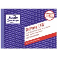 Avery Zweckform - Quittung din A6 quer selbstdurchschreibend 2 Durchschläge 3 x 40 Bl. Avery Zweckform - Quittung din A6 quer selbstdurchschreibend 2 Durchschläge 3 x 40 Bl. von AVERY ZWECKFORM