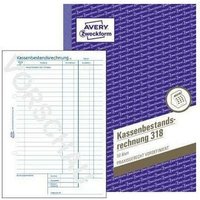 Kassenabrechnung din A5 nicht selbstdurchschreibend 50 Bl. von AVERY ZWECKFORM