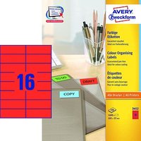 1.600 AVERY Zweckform Etiketten 3452 rot 105,0 x 37,0 mm 1.600 AVERY Zweckform Etiketten 3452 rot 105,0 x 37,0 mm von AVERY Zweckform