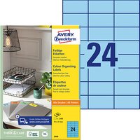 2.400 AVERY Zweckform Etiketten 3449 blau 70,0 x 37,0 mm 2.400 AVERY Zweckform Etiketten 3449 blau 70,0 x 37,0 mm von AVERY Zweckform