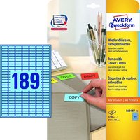 3.780 AVERY Zweckform Etiketten L6048-20 blau 25,4 x 10,0 mm 3.780 AVERY Zweckform Etiketten L6048-20 blau 25,4 x 10,0 mm von AVERY Zweckform