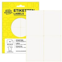 40 AVERY Zweckform Namensetiketten weiß 80,0 x 54,0 mm von AVERY Zweckform