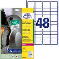 480 AVERY Zweckform resistente Folienetiketten L7911-10 weiß 45,7 x 21,2 mm von AVERY Zweckform