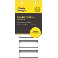 50 AVERY Zweckform Inventaretiketten 6901 schwarz 50,0 x 20,0 mm von AVERY Zweckform