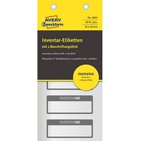 50 AVERY Zweckform Inventaretiketten 6905 schwarz 50,0 x 20,0 mm 50 AVERY Zweckform Inventaretiketten 6905 schwarz 50,0 x 20,0 mm von AVERY Zweckform