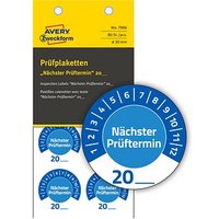 80 AVERY Zweckform Prüfplaketten 7906 blau 30,0 x 30,0 mm von AVERY Zweckform