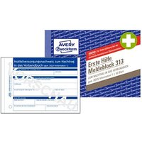 AVERY Zweckform Erste Hilfe Meldeblock Formularbuch 313 von AVERY Zweckform