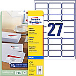 AVERY Zweckform J4792-25 Etiketten DIN A4 Weiß 63,5 x 29,6 mm 25 Blatt à 27 Etiketten von AVERY Zweckform