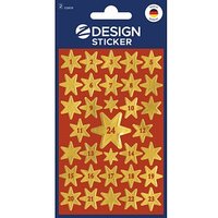 AVERY Zweckform Klebenummern Sterne mit Zahlen 1-24, gold, 66 Etiketten von AVERY Zweckform