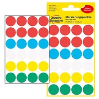 AVERY Zweckform Klebepunkte 3089 rot, weiß, grün, blau, gelb Ø 18,0 mm von AVERY Zweckform