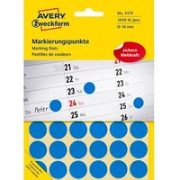 AVERY Zweckform Klebepunkte 3375 blau Ø 18,0 mm von AVERY Zweckform