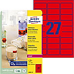 AVERY Zweckform L6003-25 Warnetiketten DIN A4 Neonrot 63,5 x 29,6 mm 25 Blatt à 27 Etiketten von AVERY Zweckform