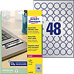 AVERY Zweckform L6129-20 Etiketten DIN A4 Silber 20 Blatt à 48 Etiketten von AVERY Zweckform