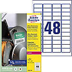 AVERY Zweckform L7911-40 Etiketten DIN A4 Weiß 45,7 x 21,2 mm 40 Blatt à 48 Etiketten von AVERY Zweckform