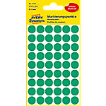 AVERY Zweckform 3143 Markierungspunkte Spezial Grün 12 x 12 mm 5 Blatt à 54 Etiketten von AVERY Zweckform