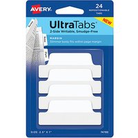 AVERY Zweckform UltraTabs Schmal Haftmarker weiß 24 Blatt von AVERY Zweckform