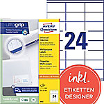 AVERY Zweckform UltraGrip Multifunktionsetiketten 3422 Selbsthaftend DIN A4 Weiß 70 x 35 mm 100 Blatt à 24 Etiketten AVERY Zweckform UltraGrip Multifunktionsetiketten 3422 Selbsthaftend DIN A4 Weiß 70 x 35 mm 100 Blatt à 24 Etiketten von AVERY Zweckform
