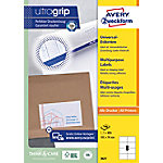 AVERY Zweckform UltraGrip Multifunktionsetiketten 3427 Selbsthaftend DIN A4 Weiß 105 x 74 mm 100 Blatt à 8 Etiketten von AVERY Zweckform