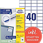 AVERY Zweckform Ultragrip Universaletiketten 3651-200 Selbsthaftend DIN A4 Weiß 52,5 x 29,7 mm 220 Blatt à 40 Etiketten AVERY Zweckform Ultragrip Universaletiketten 3651-200 Selbsthaftend DIN A4 Weiß 52,5 x 29,7 mm 220 Blatt à 40 Etiketten von AVERY Zweckform