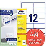 AVERY Zweckform UltraGrip Multifunktionsetiketten 3659 Selbsthaftend DIN A4 Weiß 97 x 42,3 mm 100 Blatt à 12 Etiketten AVERY Zweckform UltraGrip Multifunktionsetiketten 3659 Selbsthaftend DIN A4 Weiß 97 x 42,3 mm 100 Blatt à 12 Etiketten von AVERY Zweckform