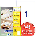 AVERY Zweckform LR3478 Recycling-Universaletiketten DIN A4 Weiß 210 x 297 mm 100 Blatt à 1 Etiketten von AVERY Zweckform