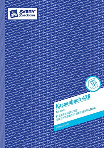 Avery Zweckform 426 Kassenbuch, DIN A4, nach Steuerschiene 300, 100 Blatt, weiß (3er Pack) von AVERY Zweckform