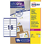 AVERY Zweckform UltraGrip Adressetiketten L7162-100 Ja DIN A4 Weiß 99,1 x 33,9 mm 100 Blatt à 16 Etiketten von AVERY Zweckform