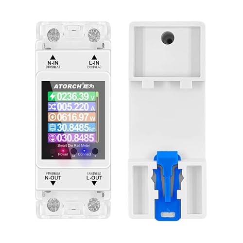 LCD Digitale Stromzähler Wechselstromzähler Hutschiene KWh Zähler 100A 85-265V 1-phasiger 2-poliger 2P-DIN-Schienen-Stromzähler Intelligente WLAN-Fernbedienung Überlastschutz LCD Digitale Stromzähler Wechselstromzähler Hutschiene KWh Zähler 100A 85-265V 1-phasiger 2-poliger 2P-DIN-Schienen-Stromzähler Intelligente WLAN-Fernbedienung Überlastschutz von AVHzY