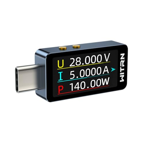 Typ-C USB Meter Tester Leistungsmesser USB-Multimeter Spannungs- und Stromtester 0-6A 4-36V Übertragungsgeschwindigkeit 40Gbps Aktualisierbare Firmware Typ-C USB Meter Tester Leistungsmesser USB-Multimeter Spannungs- und Stromtester 0-6A 4-36V Übertragungsgeschwindigkeit 40Gbps Aktualisierbare Firmware von AVHzY